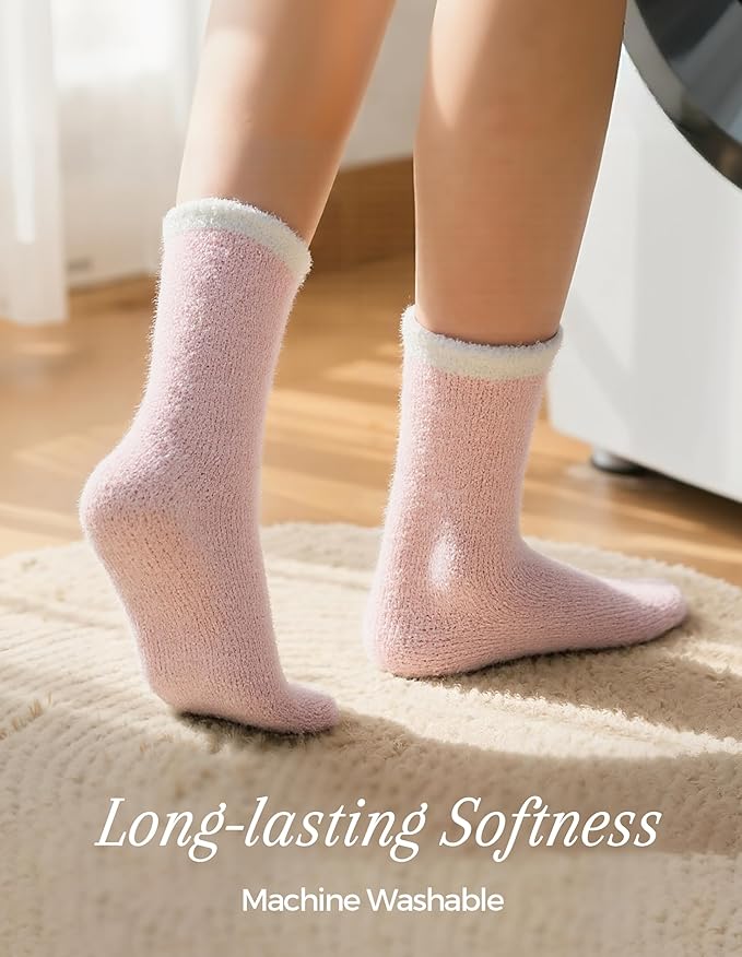 TEHOOK Warm & Cozy Valentines Gifts for Women, Fluffy Fuzzy Plush Sleeping Slipper Socks - Soft Warm Fabric - Bloomnest