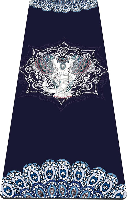 nuveti Yoga Mat Print Extra Thick TPE Non Slip Fitness Exercise Mat with Carrying Bag,72"x24" Extra Thick 6MM Exercise & Workout Mat for Yoga, Pilates Fitness and Floor Exercises - Bloomnest