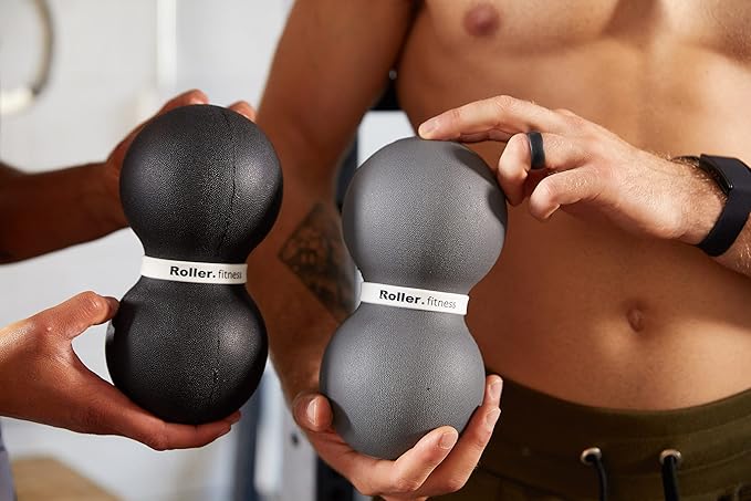 Roller Fitness Infinity Roller, Peanut Foam Roller, Large 8-Inch Double Massage Ball Exercise Roller (Black - Firm) - Bloomnest
