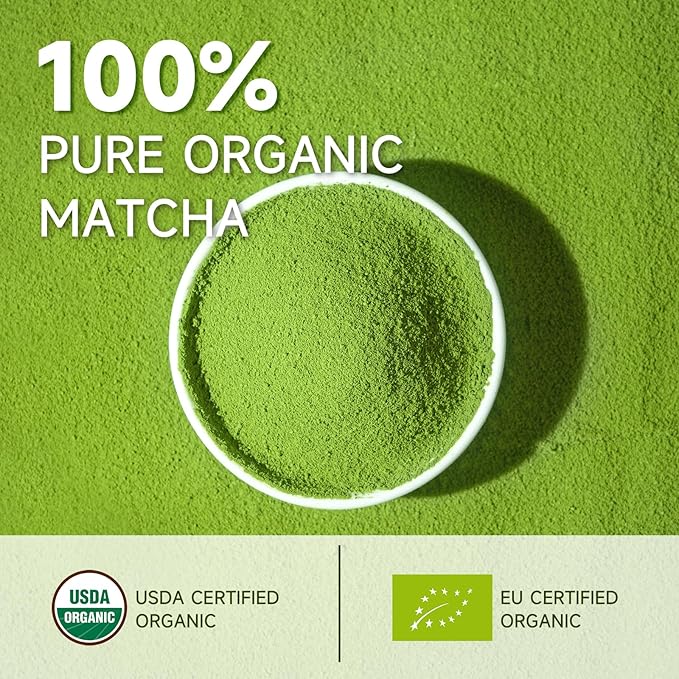 Chaism Ceremonial Grade Matcha Green Tea Powder - Single Origin Premium First Harvest USDA Organic, 1.06oz Tin - Bloomnest
