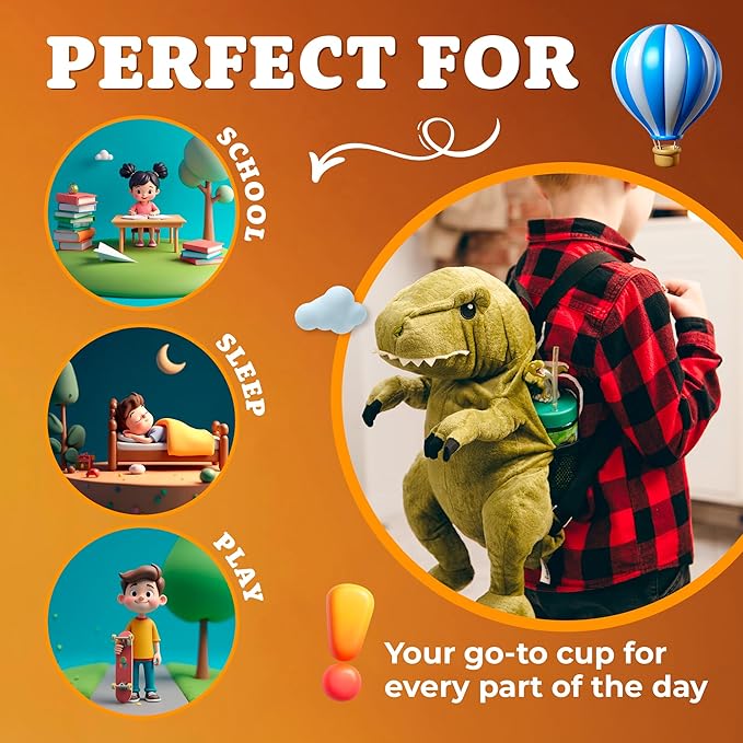 Kids Water Bottle, Toddler Cups, Tumbler with Lid and Straw, Travel Sippy Cup for Water or Milk, Kids Cups with Lids for Toddlers 3 and Up, BPA Free Plastic, 12 oz (Trend Zoo Hedgehog) - Bloomnest