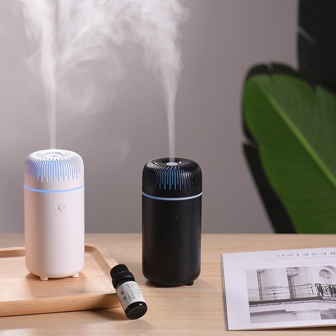 Car Diffuser Humidifier USB Aromatherapy Essential Oil Air Freshener USB Cool Mist Mini Portable Diffuser for Car Home Office Bedroom (Black) - Bloomnest
