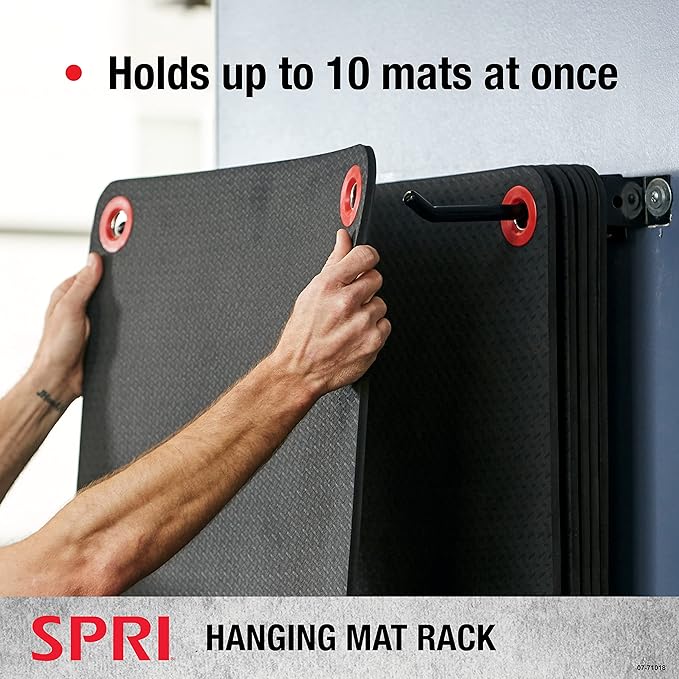 SPRI Hanging Exercise Mat, Fitness & Yoga Mat for Group Fitness Classes, Commercial Grade Quality with Reinforced Holes - Bloomnest