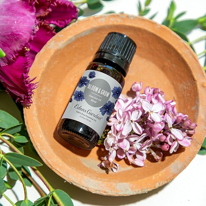Edens Garden Bloom & Grow Essential Oil Blend- 100% Pure Premium Grade, Undiluted, Natural, Therapeutic, Aromatherapy, The Best for Diffusing, Skin, Candle, Laundry 10 ml (.33 fl oz) - Bloomnest