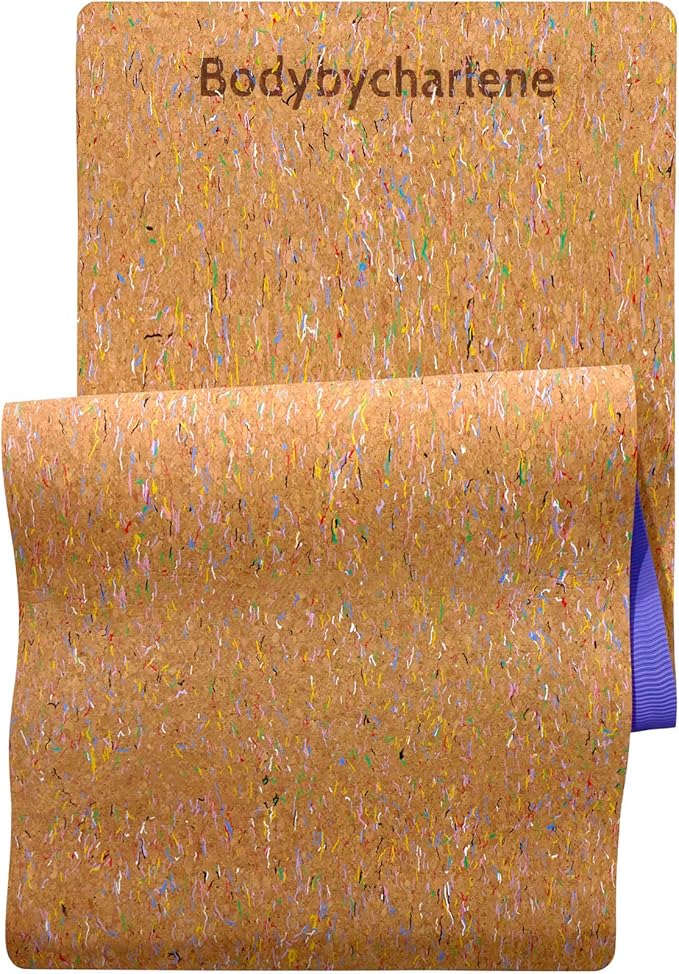 Air Cork Yoga Mat - Bodybycharlene - Non Slip, Anti Skid Cork Surface with TPE Backing - 71"X24"X10mm Thick Yoga Mats! - Bloomnest