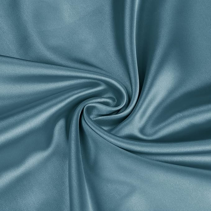 BEDELITE Satin Body Pillow Cover, Super Soft and Cooling Body Pillow Pillowcase for Hair and Skin, Breathable Silky Full Long Pillowcase Cover(20"x54", Bluesteel) - Bloomnest