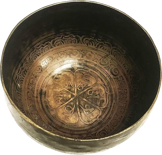 Crown Chakra Hand Pounded Tibetan Art Healing Singing Bowl ~ Nepal [404 SB, 5.5 inch Diameter] - Bloomnest