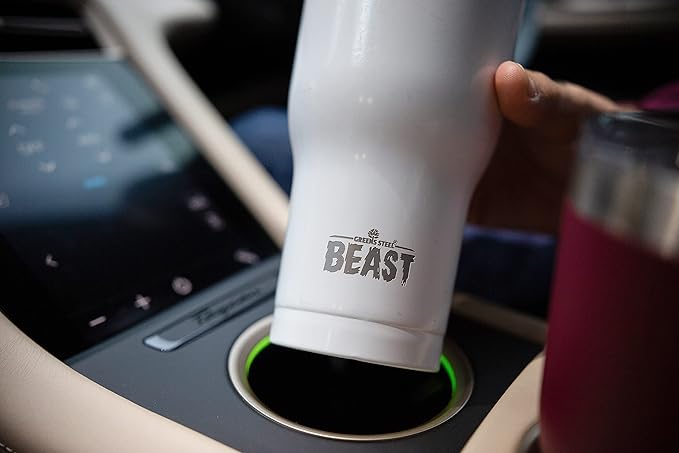 Beast 20 oz Tumbler Stainless Steel Vacuum Insulated Coffee Ice Cup Double Wall Travel Flask (Arctic White) - Bloomnest