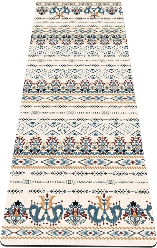 nuveti Yoga Mat Print Extra Thick TPE Non Slip Fitness Exercise Mat with Carrying Bag,72"x24" Extra Thick 6MM Exercise & Workout Mat for Yoga, Pilates Fitness and Floor Exercises - Bloomnest