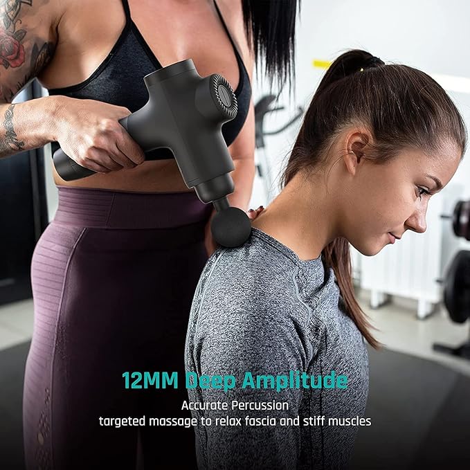 Mebak 3 Massage Gun, Massage Gun Deep Tissue for Athletes, Professional Muscle Percussion Massager, Massager for Shoulder Leg Back Body Pain Relief, Quiet Portable Sport Tool, Gifts for Him - Bloomnest