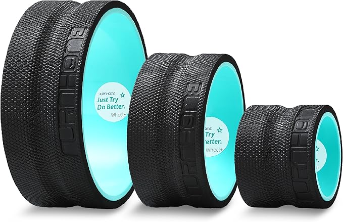 Furnhome Back Roller - Back Wheel for Deep Tissue Massage,Yoga Wheel for Back Pain & Stretching- Comfy Deep Tissue Massage Roller (3-Pack) - Bloomnest