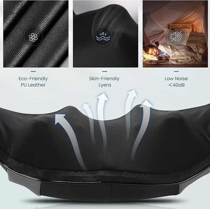Careboda Shiatsu Neck and Back Massager with Soothing Heat, Electric Shoulder Massage 8 Nodes Deep Tissue 3D Kneading Massages for Pain Relief Gray - Bloomnest