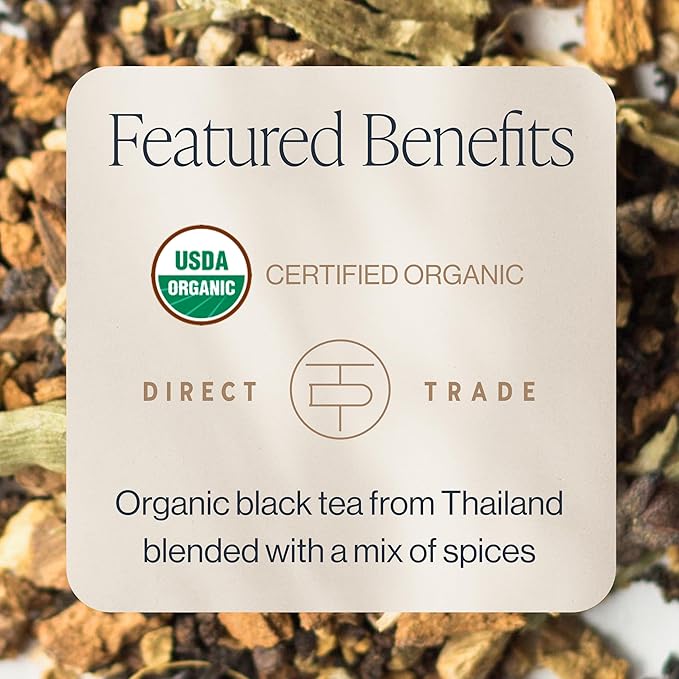 Rishi Tea Masala Chai Black Loose Leaf Tea Blend - Organic, Assam with Whole Spices, Energizing & Caffeinated - 4 Ounces, 9+ Servings - Bloomnest