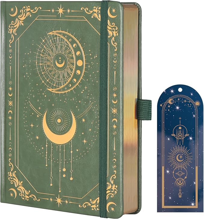 TIEFOSSI Lined Journal for Women Men, Vintage Notebooks with Bookmarks, Hardcover A5 College Ruled Notebook 316 Numbered Pages for Writing, Daily Journal for Work School, Note Taking - Bloomnest