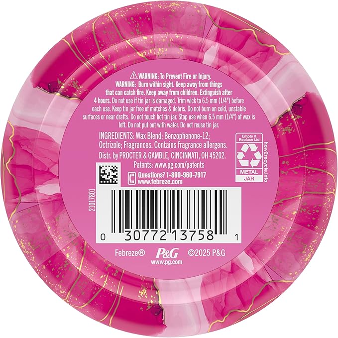 Febreze Scented Candle, Romance & Desire Scent, 11 oz 4 Wick Candle, Single Pack - Bloomnest