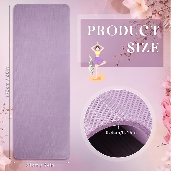 Timgle 6 Pack Yoga Mats Bulk Non Slip Exercise Yoga Mat Thick Anti Slip Tear Resistant Sports Gym for Fitness Stretching Home Workout and Studio - Bloomnest