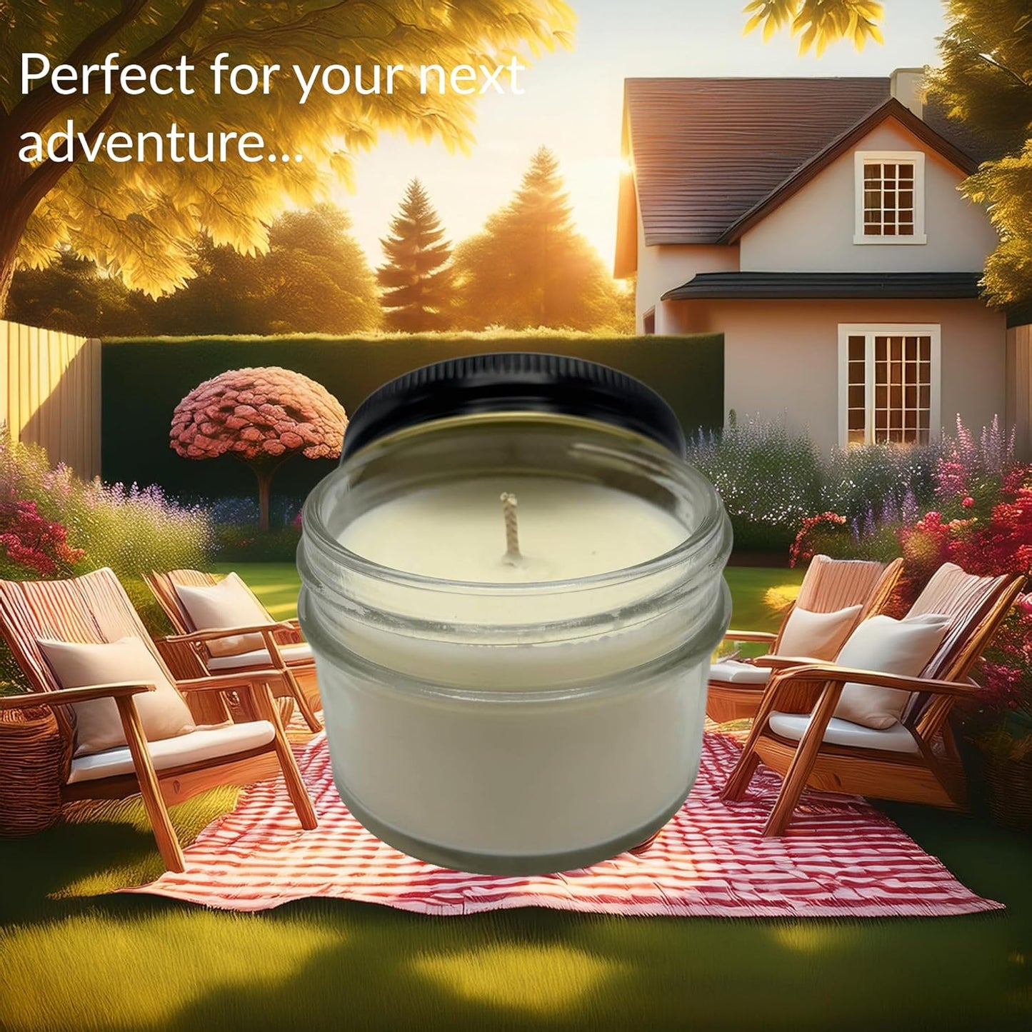 Best Bee Brothers Lemongrass + Verbena Citronella Candle, Outdoor Soy Candle, 3 Oz. (2 Pack)
