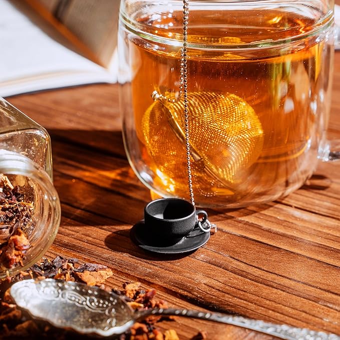 Tea Strainers For Loose Tea Stainless Steel Tea Ball Infuser Tea Ball For Loose Leaf Tea Infuser For Loose Leaf Tea Loose Leaf Tea Steeper Cute Tea Infuser Gift (Cup)