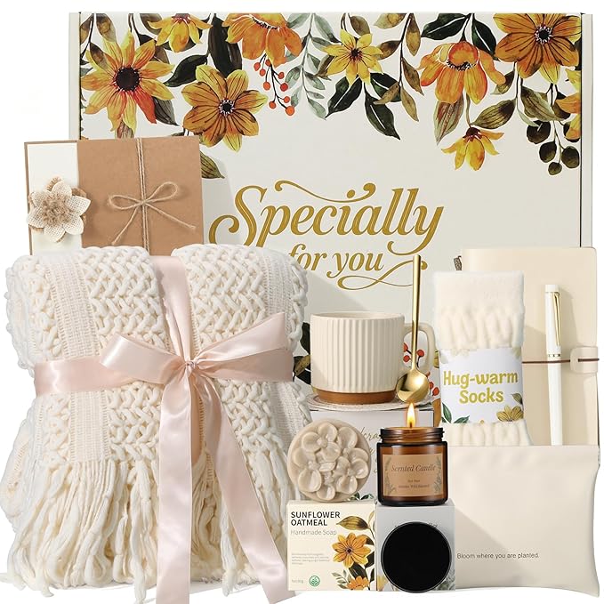 Self Care Gifts for Womens Birthday Gift Get Well Soon Gift - Valentines Day Gifts for Her Mom Wife Daughter Sister Girlfriend Best Friend, Sympathy Gift Baskets for Women Care Package - Bloomnest