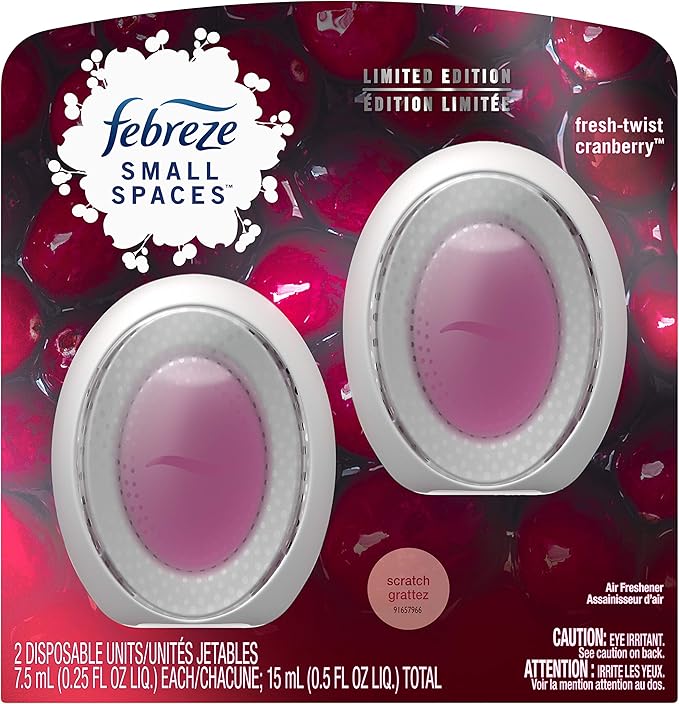Febreze Small Spaces, Fresh - Twist Cranberry, 2 count - Bloomnest