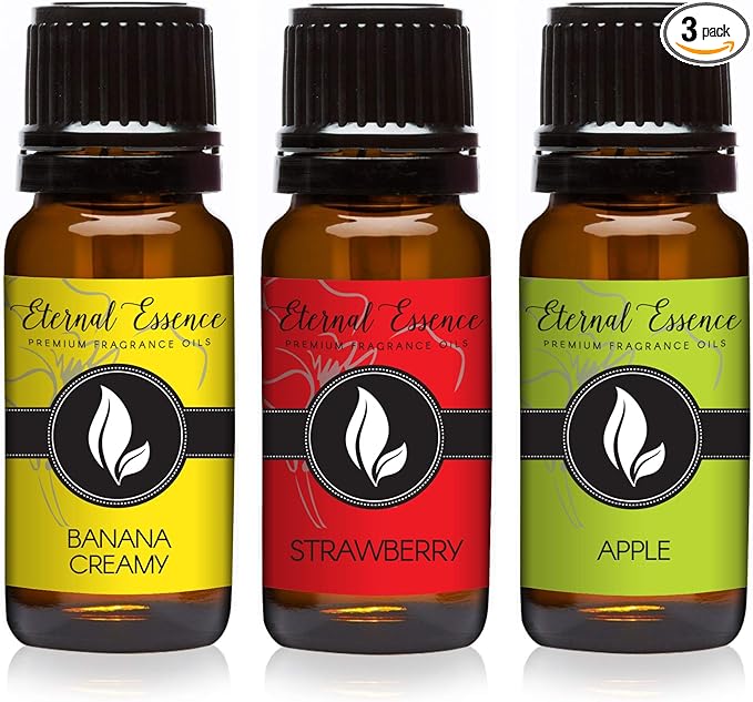Trio (3) - Apple, Banana Creamy & Strawberry - Premium Fragrance Oil Trio - 10ML EternalEssenceOils