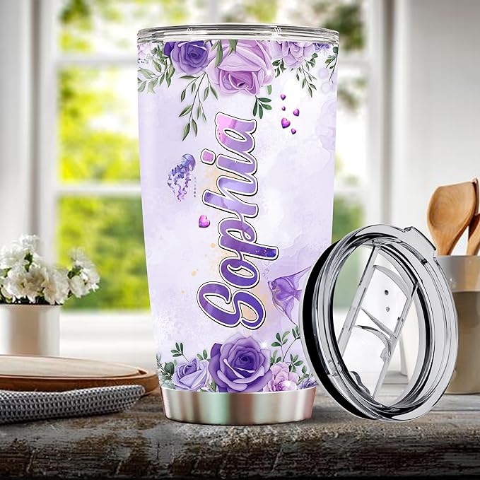 Personalized Turtle Gifts Sea Turtles Gift For Women, Girls Lover Coffee Cup Mug Travel Mugs 20oz Stainless Steel Thermos Tumbler With Lids (SEATURTLE) - Bloomnest