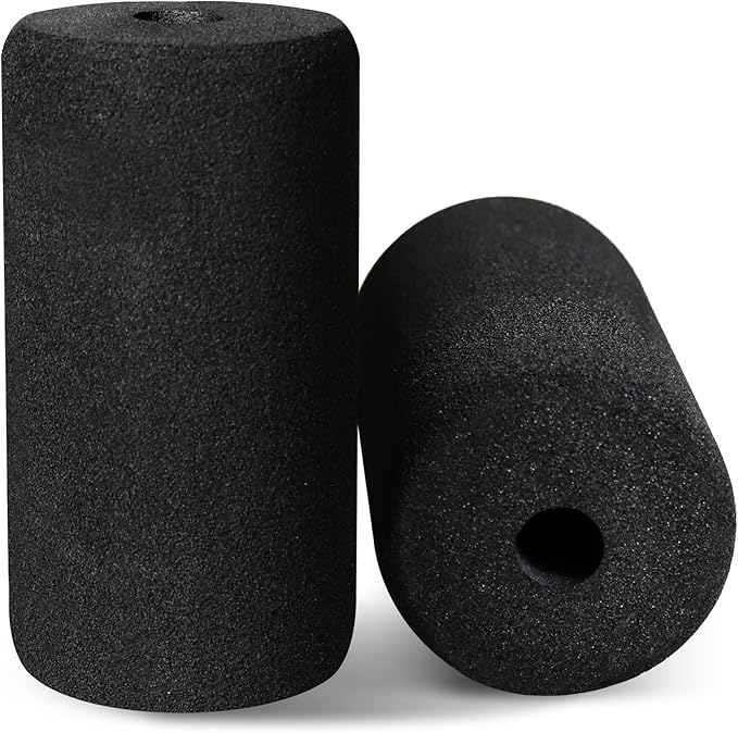 WF Athletic Supply Foam Foot Pads, Foam Roller for Gym Exercise Machines Equipment Replacements, Roller Pad for Leg Extension, PEC Deck Pads for Weight Bench, Sold by Pair (8” x 4” OD x 0.875” ID) - Bloomnest