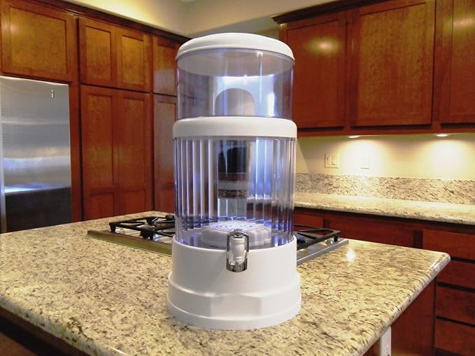 ZENWATER 6-Gallon Countertop Gravity Water Filter System - Portable Alkaline Filtration System - Enjoy Clean and Mineral-Rich Hydration at Home, Office, or Travel - Bloomnest
