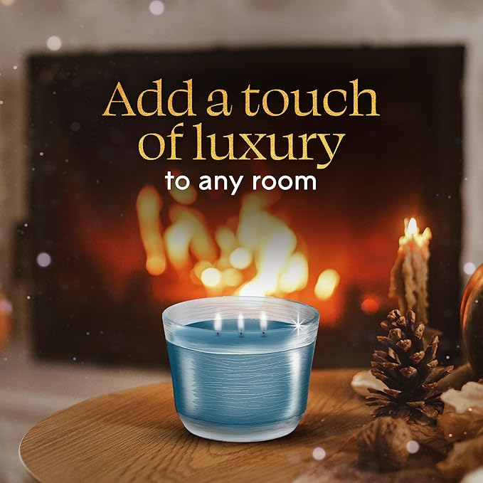 Glade 3-Wick Scented Candle Jar, Embers & Sandalwood, Air Freshener Infused with Essential Oils, 6.8 Oz, 3 Count - Bloomnest