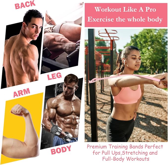 8 Pcs Resistance Bands Pull up Bands Pull up Assistance Bands Exercise Workout Bands for Working Out Muscle Training Physical Therapy Muscle Training Men and Women - Bloomnest