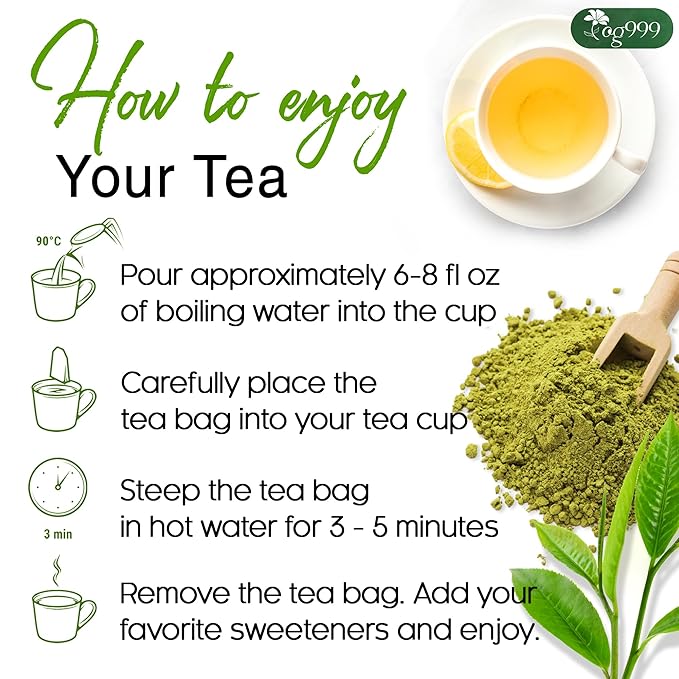 TOG999, Premium Matcha Green Tea Bags | 120 Count | Blend of Sencha, Green Tea, Spearmint & Orange Slices – Refreshing Flavor, Naturally Vibrant, No Gluten. Vegan. - Bloomnest