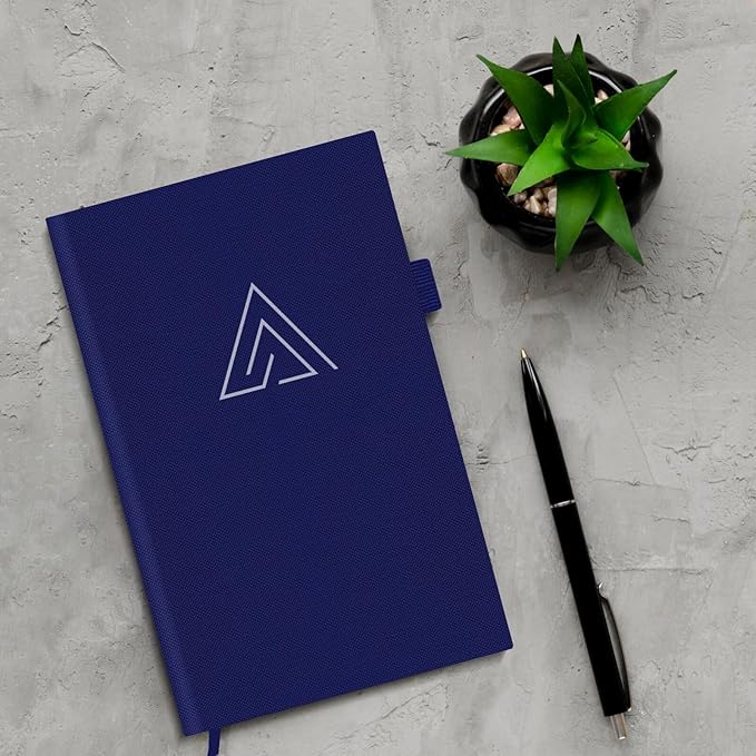 Self-Mastery Journal for Men - Gratitude and Productivity Journal for More Happiness, Positivity, Growth, Mindfulness, Self Care and Reflection - Guided Inspirational Journals for Men & Women (Blue) Draphy