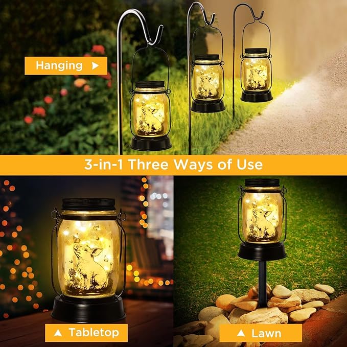 Pig Gifts for Women/Men/Kids Pig Lovers Animal Solar Lantern, Piglet Animal Christmas Gifts, Solar Garden Decoration, Night Light Room Decor Farm Piglet Present Yard, Patio,Backyard,Porch, Torches - Bloomnest
