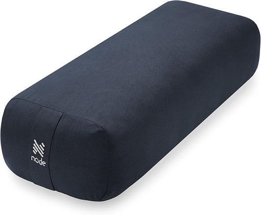 Yoga Meditation Cushion, 25" x 12" Rectangular Bolster with Organic Cotton Cover - Bloomnest