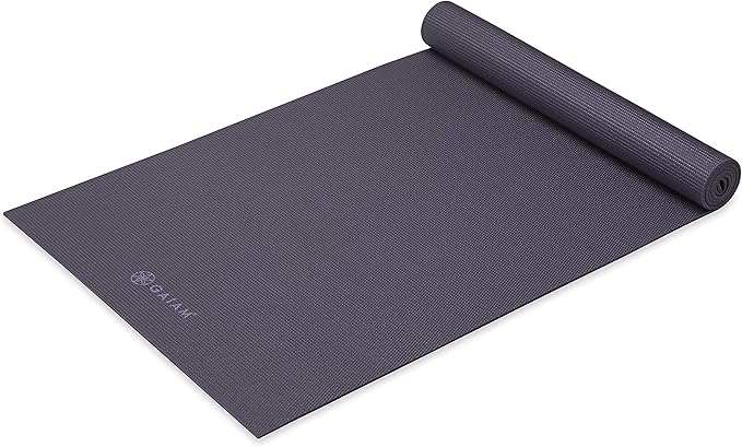 Gaiam Yoga Mat - Premium 5mm Solid Thick Non Slip Exercise & Fitness Mat for All Types of Yoga, Pilates & Floor Workouts (68" x 24" x 5mm) - Bloomnest