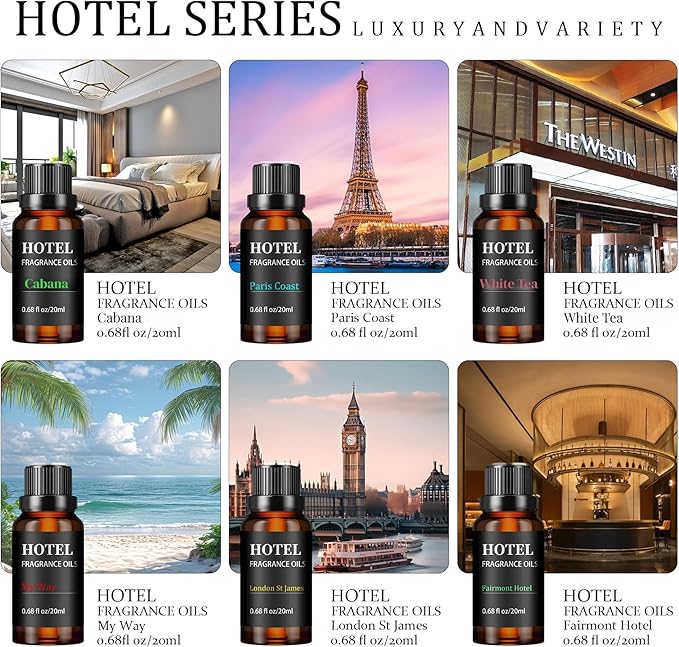 Hotel Collection Luxury Scent for Diffuser Oils Set Inspired by The My Way 、Westin White Tea、Ritz Carlton Hotel Scent - Bloomnest