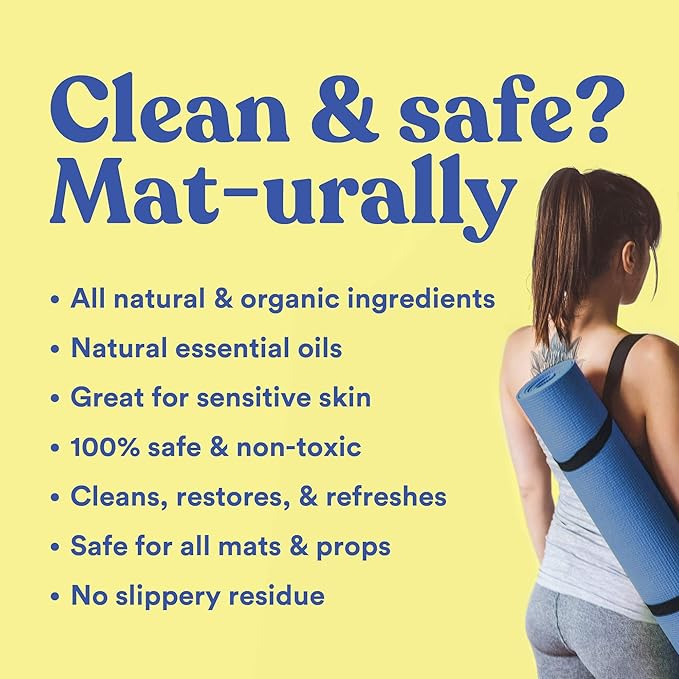 ASUTRA Yoga Mat Cleaner Spray (Fresh & Unscented), 4 fl oz - No Slippery Residue, Deep-Cleansing for Fitness Gear & Gym Equipment, Microfiber Towel Included - Bloomnest