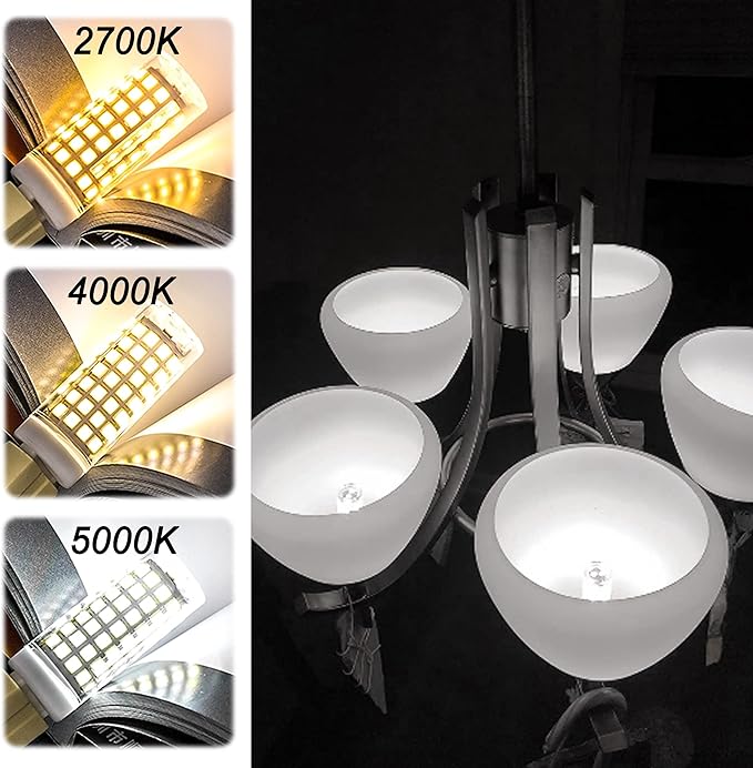 ALIDE E12 60W LED Bulbs Daylight White 5000K, E12 Kx 2000 60 Watt Equivalent Ceiling Fan Light Bulbs, Small Base T6 C7 Candelabra LED Light Bulbs, 550 Lumen, Non-dimmable 120V, 10 Pack - Bloomnest