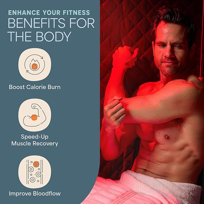 LifePro Revivify Deluxe Sauna with Red Light Therapy – Full Body Steam Room with 2.6L Steamer, Adjustable Heat Levels & Essential Oils – Easy-to-Use Portable Infrared Sauna for Home Lifepro