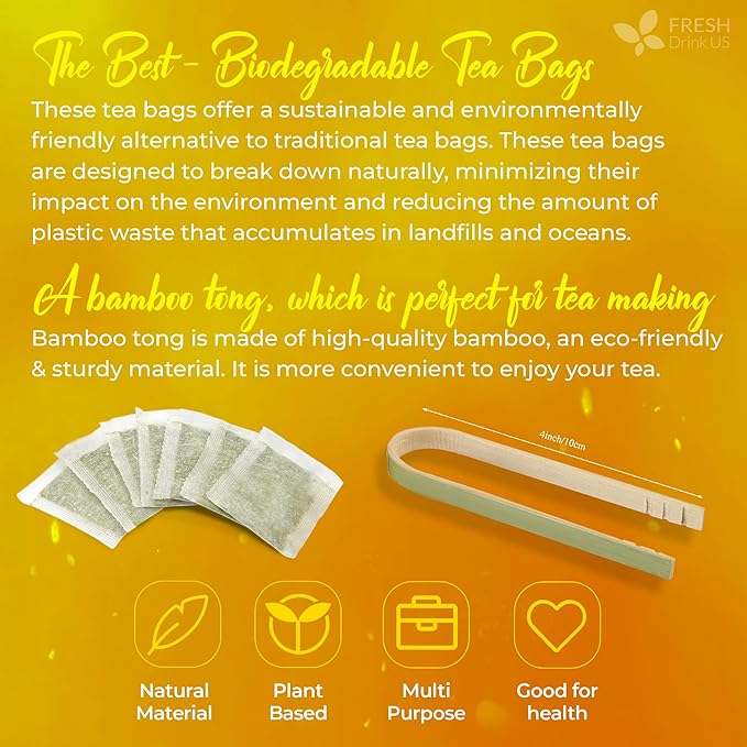 FreshDrinkUS, Premium 40 Tea Bags Loquat Leaf Tea | Eriobotrya japonica | Herbal Tea Bags | Naturally Dried Loquat Leaves | Caffeine-Free Botanical Tea. Sugar-Free. Caffeine-Free. Vegan - Bloomnest