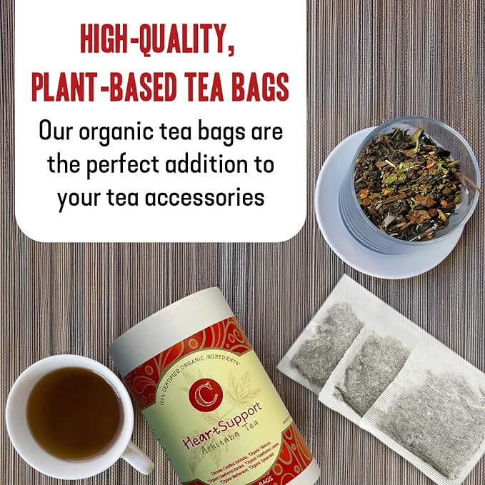 Dr. Cowan’s Garden Organic Ashitaba Hibiscus Tea, 20 Tea Bags - Supports Healthy Heart and Blood Pressure, Calming Caffeine-Free Herbal Blend for Health and Well-Being, Ashitaba Herbs Grown in the USA - Bloomnest