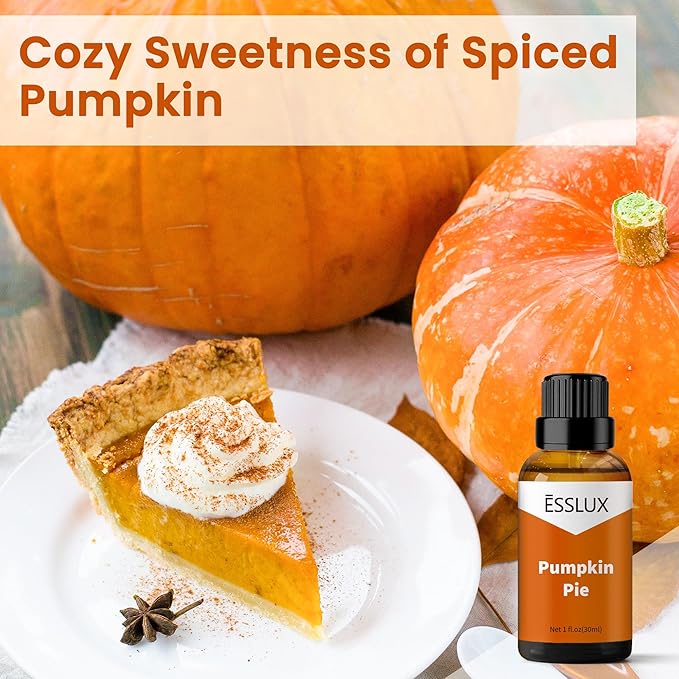 Pumpkin Pie Fragrance Oil, ESSLUX Aromatherapy Candle Making Scents, Essential Scented Oils for Home for Diffuser, Massage, Soap, Perfume, Humidifier, 30 ml - Bloomnest