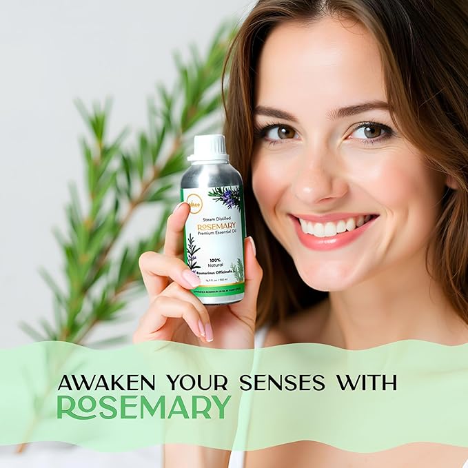 My Ace Rosemary Essential Oil | Pure, Natural & Premium Grade with Dropper | for Scalp Care, Diffuser, Skin, Aromatherapy, Massage & Bath Use | 16 fl oz MyAce