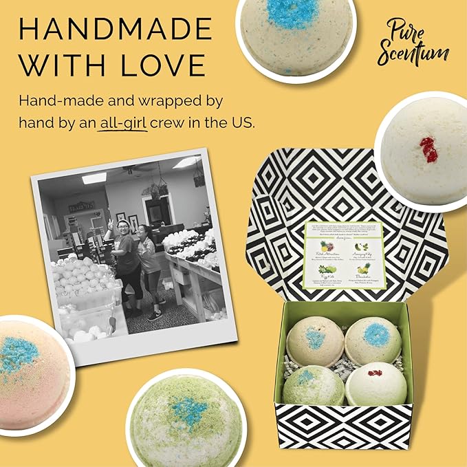 Bombceutical - Bath Bombs for Women - Soothes Acne, Dermatitis, and Eczema - Relaxing Bath Bomb Gift Set for Women with Kale, Kelp, Collagen, and Probiotic to Nourish The Skin - Bloomnest