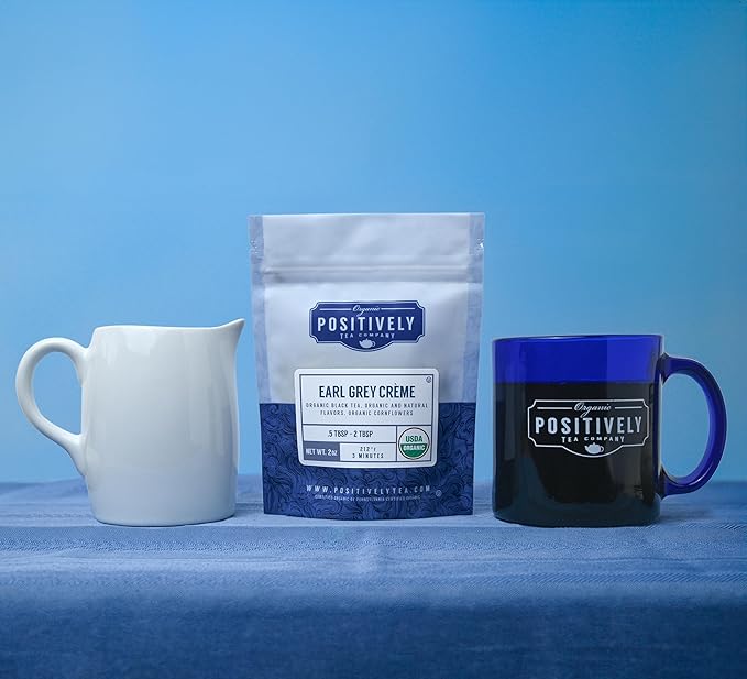 Organic Positively Tea Company, Earl Grey Crème Black Tea, Loose Leaf, 16 Ounce - Bloomnest