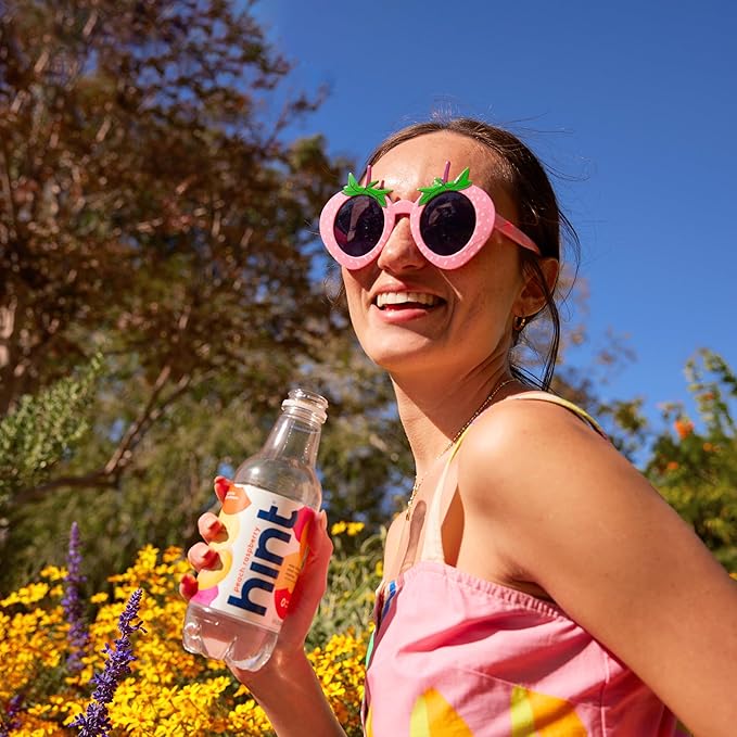 Hint Fruit-Infused Bottled Water, Peach Raspberry - Sugar Free Flavored Water with Zero Calories, Naturally Flavored, and No Artificial Sweeteners - 16 Fl Oz (Pack of 12) - Bloomnest