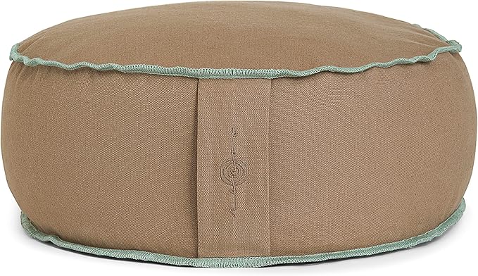 Meditation Cushion Set by renoo - Durable Comfortable Organic Cotton, Linen, Hemp - Modern Zafu Zabuton - Buckwheat Kapok Filled Floor Pillow Yoga Bolster in 15 Colors Washable Cover