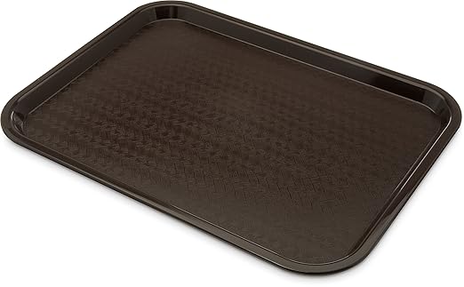 Carlisle FoodService Products CT121669 Café Standard Cafeteria / Fast Food Tray, 12" x 16", Chocolate (Pack of 24) - Bloomnest