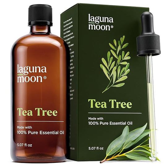Lagunamoon Australian Tea Tree Essential Oil (150ml) - XXL Bottle with Drops for Candle Making Scents and Cleaning Products - Fragrance Oil for Aromatherapy, Relaxation, Diffusers, Yoga, Home Care - Bloomnest