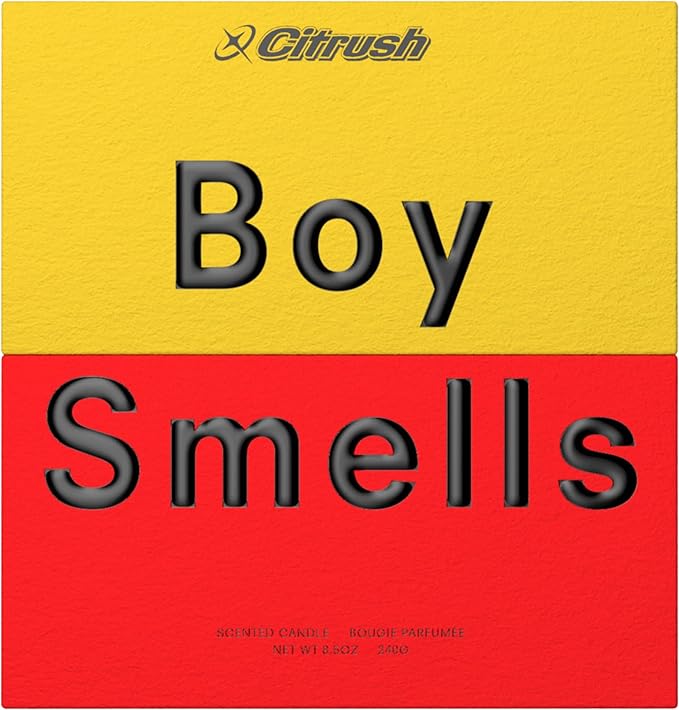 Boy Smells Citrush Candle – Bright Citrus Aroma – Warm Musk Finish – Pomelo Oil – Clean Burning Scented Candle – Long-Lasting Fragrance Throw – Vegan Soy Wax Blend – 8.5oz Glass Jar - Bloomnest